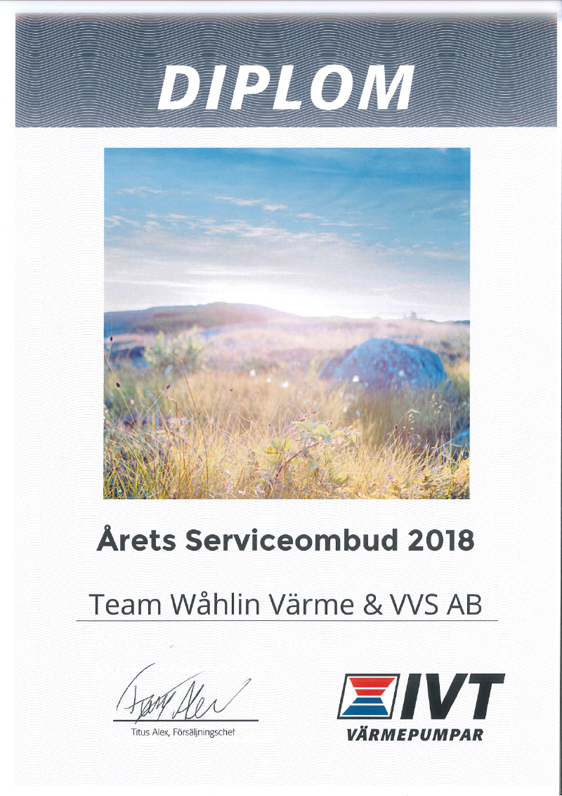 Årets Serviceombud 2018 - IVT Värmepumpar